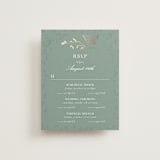 "Southern Romance" - Foil-Pressed Multi-Event RSVP Cards in Eucalyptus by Simona Camp - Front