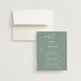 "Southern Romance" - Foil-Pressed Multi-Event RSVP Cards in Eucalyptus by Simona Camp - RSVP with Envelope