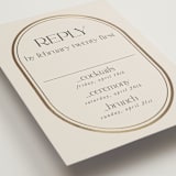"oval" - Foil-Pressed Multi-Event RSVP Cards in Sandstone by lori jacobs wemple - Detail