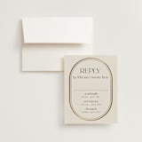 "oval" - Foil-Pressed Multi-Event RSVP Cards in Sandstone by lori jacobs wemple - RSVP with Envelope
