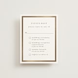"Framed Photo" - Foil-Pressed Multi-Event RSVP Cards in Latte by Stacy Maalouf - Front