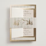 "Mountain Love" - Foil-Pressed Multi-Event RSVP Cards in Dew by Petra Kern - Assembled with Belly Band