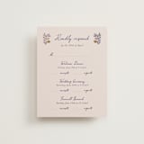 "Together in Bloom" - Foil-Pressed Multi-Event RSVP Cards in Wisteria by Monika Konieczna - Front