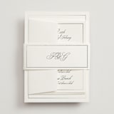 "toulomotiri" - Foil-Pressed Multi-Event RSVP Cards in Sugar by chocomocacino - Assembled with Belly Band