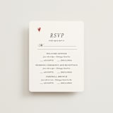 "Amore" - Foil-Pressed Multi-Event RSVP Cards in Snow by Ani Somi - Front
