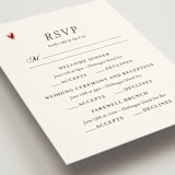 "Amore" - Foil-Pressed Multi-Event RSVP Cards in Snow by Ani Somi - Detail