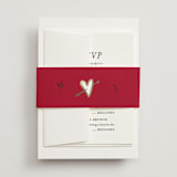 "Amore" - Foil-Pressed Multi-Event RSVP Cards in Snow by Ani Somi - Assembled with Belly Band