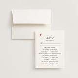 "Amore" - Foil-Pressed Multi-Event RSVP Cards in Snow by Ani Somi - RSVP with Envelope