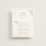 "Intertwined" - Foil-Pressed Multi-Event RSVP Cards in Pearl by Janean Hinger - Front