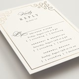 "Intertwined" - Foil-Pressed Multi-Event RSVP Cards in Pearl by Janean Hinger - Detail