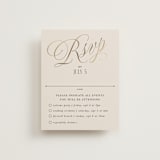 "Mirin" - Foil-Pressed Multi-Event RSVP Cards in Linen by Kate Ahn - Front