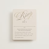 "Mirin" - Foil-Pressed Multi-Event RSVP Cards in Linen by Kate Ahn - Front