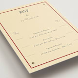 "Woven" - Foil-Pressed Multi-Event RSVP Cards in Navy by Baumbirdy - Detail