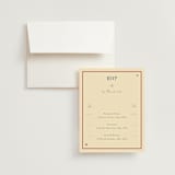 "Woven" - Foil-Pressed Multi-Event RSVP Cards in Navy by Baumbirdy - RSVP with Envelope