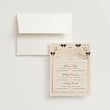 "Tuileries" - Foil-Pressed Multi-Event RSVP Cards in Golden by Claudia Orengo - RSVP with Envelope