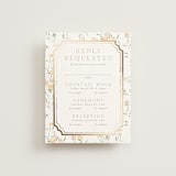 "Victorian Trellis" - Foil-Pressed Multi-Event RSVP Cards in Golden Summer by Erin L. Wilson - Front