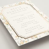 "Victorian Trellis" - Foil-Pressed Multi-Event RSVP Cards in Golden Summer by Erin L. Wilson - Detail