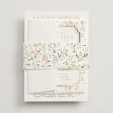 "Victorian Trellis" - Foil-Pressed Multi-Event RSVP Cards in Golden Summer by Erin L. Wilson - Assembled with Belly Band