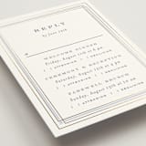 "Aurelia" - Foil-Pressed Multi-Event RSVP Cards in Dusty Blue by Janean Hinger - Detail