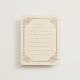 "Marigold" - Foil-Pressed Multi-Event RSVP Cards in Ochre by Hannah Bowman - Front
