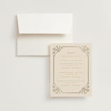 "Marigold" - Foil-Pressed Multi-Event RSVP Cards in Ochre by Hannah Bowman - RSVP with Envelope