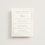 "Country Elegance" - Foil-Pressed Multi-Event RSVP Cards in Sage Green by Lucrecia Caporale - Front