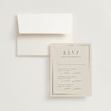 "Grace" - Foil-Pressed Multi-Event RSVP Cards in Champagne by Nicole Walsh - RSVP with Envelope