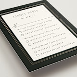 "Majesty" - Foil-Pressed Multi-Event RSVP Cards in Onyx by Nicoletta Savod - Detail