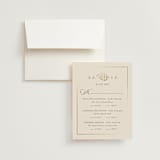 "Seaside" - Foil-Pressed Multi-Event RSVP Cards in Champagne by Griffinbell Paper Co. - RSVP with Envelope