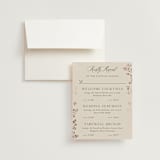 "Shining Florals" - Foil-Pressed Multi-Event RSVP Cards in Almond by frau brandt - RSVP with Envelope