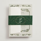 "grandeur" - Foil-Pressed Multi-Event RSVP Cards in Bluebell by Jen Owens - Assembled with Belly Band