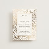 "By the Seashore" - Foil-Pressed Multi-Event RSVP Cards in Pearl by Maria Alou - Front