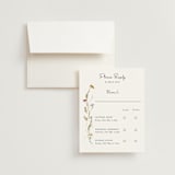 "Coastal Bloom" - Foil-Pressed Multi-Event RSVP Cards in Garden Green by Lucrecia Caporale - RSVP with Envelope