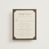 "Arch Frame" - Foil-Pressed Multi-Event RSVP Cards in Cognac by Emily Betts - Front