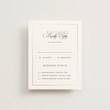 "Monogram Script" - Foil-Pressed Multi-Event RSVP Cards in Silk by Kelly Schmidt - Front