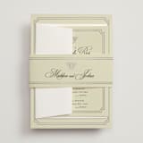 "Honeybee" - Foil-Pressed Multi-Event RSVP Cards in Cream by Jennifer Lew - Assembled with Belly Band