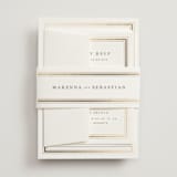 "Hampton" - Foil-Pressed Multi-Event RSVP Cards in Chantilly by Wildfield Paper Co - Assembled with Belly Band