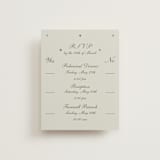 "Pearls" - Foil-Pressed Multi-Event RSVP Cards in Fog by Baumbirdy - Front