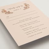 "Blooming path" - Foil-Pressed Multi-Event RSVP Cards in Chocolate by Paola Benenati - Detail
