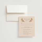 "Blooming path" - Foil-Pressed Multi-Event RSVP Cards in Chocolate by Paola Benenati - RSVP with Envelope