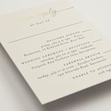 "silk" - Foil-Pressed Multi-Event RSVP Cards in Linen by Pippa Shaw - Detail