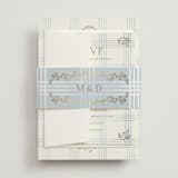 "salt and ivory" - Foil-Pressed Multi-Event RSVP Cards in Belair by Grae - Assembled with Belly Band