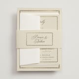 "Ahlum" - Foil-Pressed Multi-Event RSVP Cards in Champagne by Deynaaz Daraei - Assembled with Belly Band