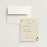 "Vintage Oval" - Foil-Pressed Multi-Event RSVP Cards in Rosemary by Emily Betts - RSVP with Envelope