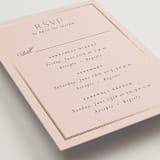 "Scallop Monogram" - Foil-Pressed Multi-Event RSVP Cards in Rose Quartz by Emily Betts - Detail