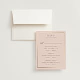 "Scallop Monogram" - Foil-Pressed Multi-Event RSVP Cards in Rose Quartz by Emily Betts - RSVP with Envelope