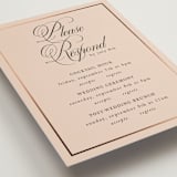 "Playbill" - Foil-Pressed Multi-Event RSVP Cards in Midnight Forest by Morgan Kendall - Detail