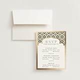 "Kareem" - Foil-Pressed Multi-Event RSVP Cards in Evergreen by Oma N. Ramkhelawan - RSVP with Envelope
