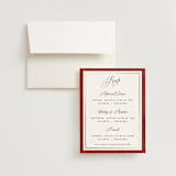 "Moiré" - Foil-Pressed Multi-Event RSVP Cards in Crimson by Studio Suku - RSVP with Envelope
