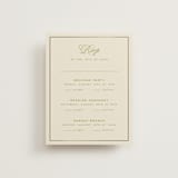"rory" - Foil-Pressed Multi-Event RSVP Cards in Olive by Ellen Schlegelmilch - Front